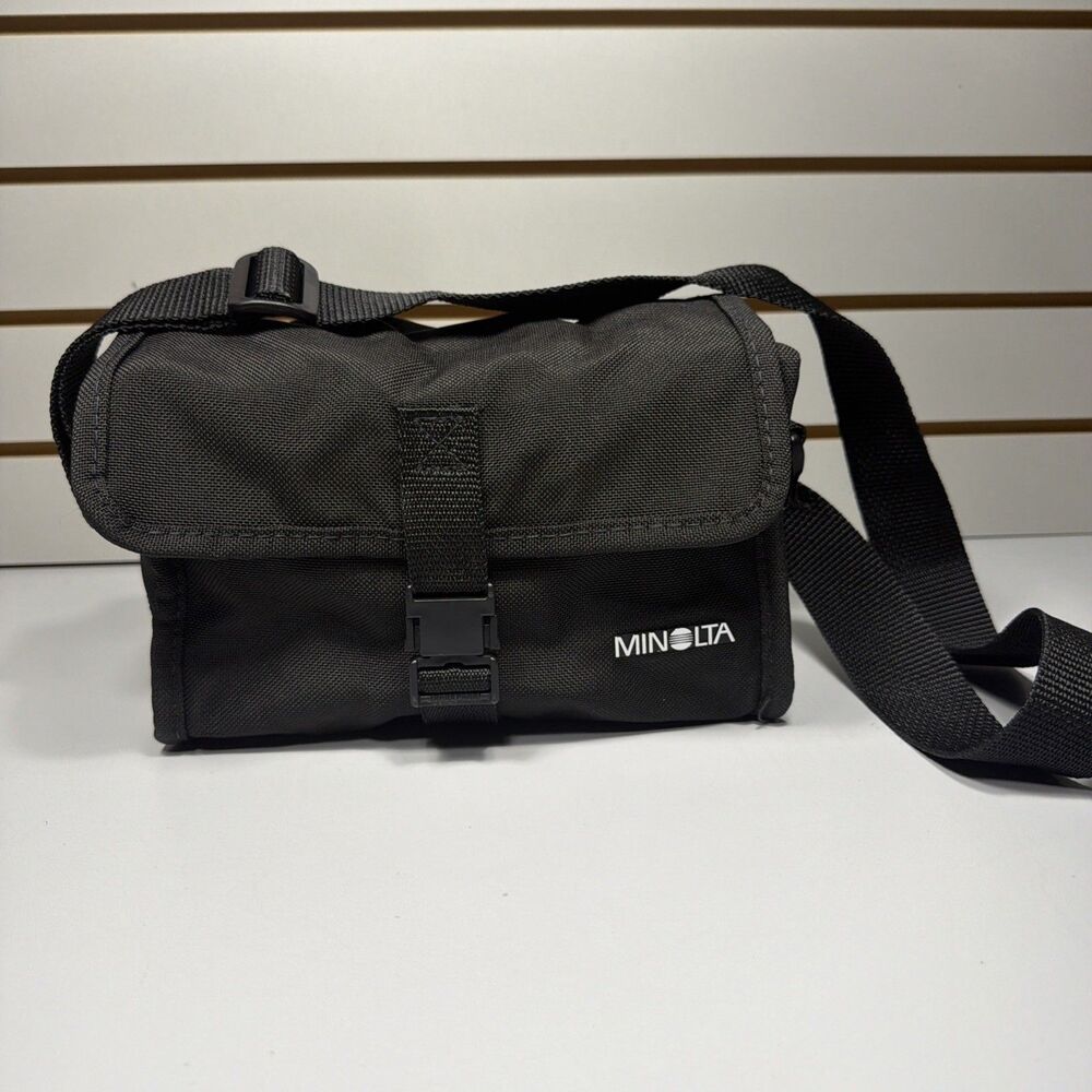 MINOLTA Nylon Camera Carry Bag Black Adjustable Strap